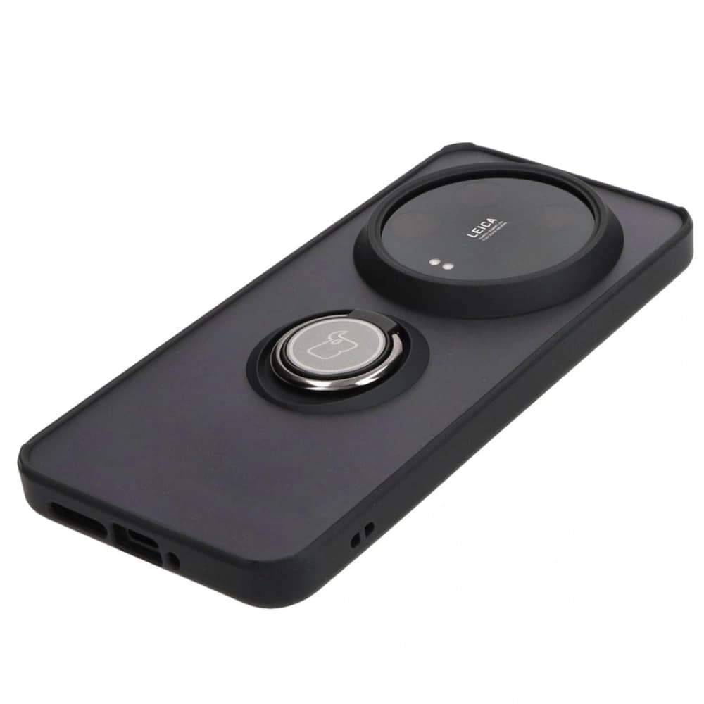 Bizon Case Hybrid Ring Xiaomi 14 Ultra füstös fekete kerettel - 3