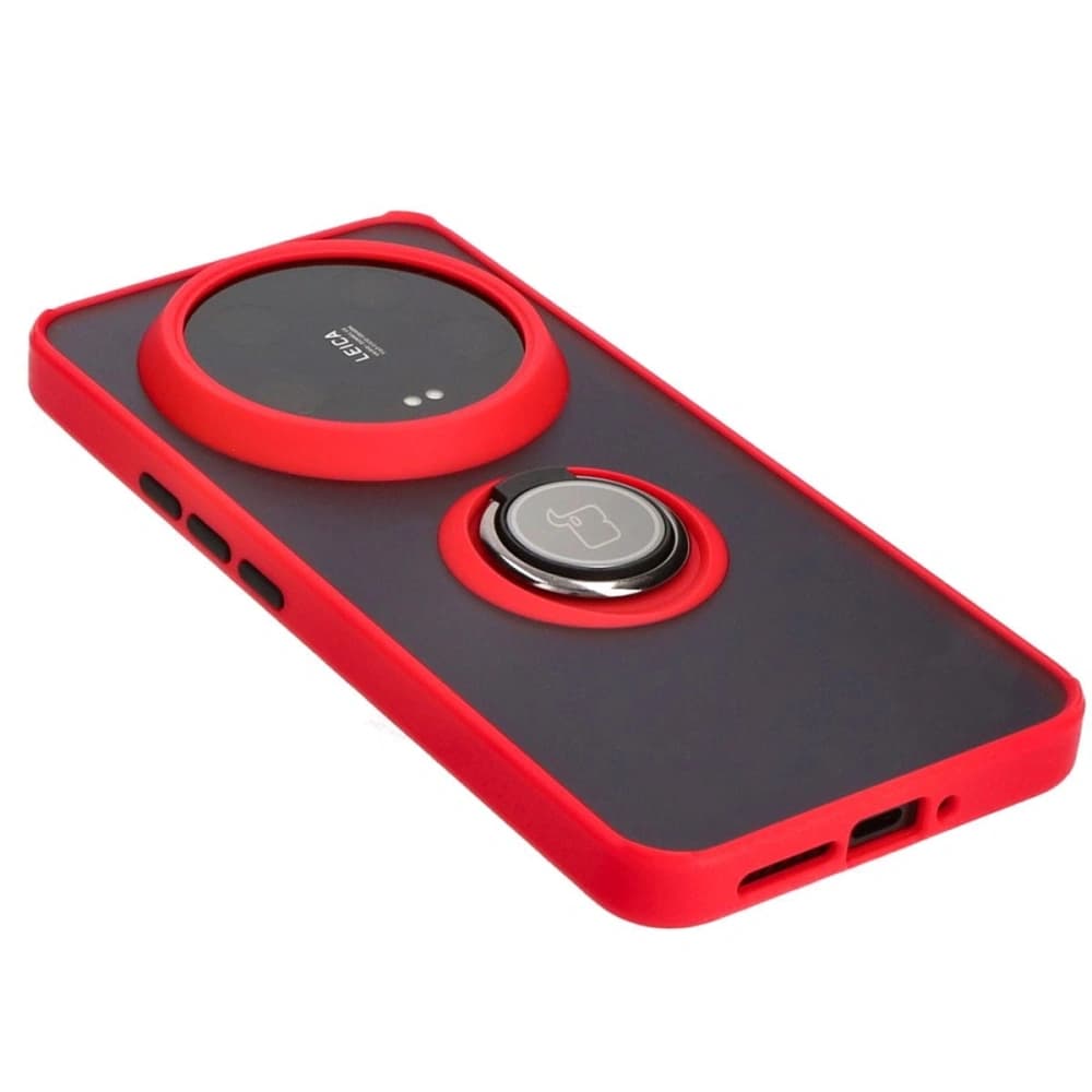 Bizon Case Hybrid Ring Xiaomi 14 Ultra füstös piros kerettel - 4