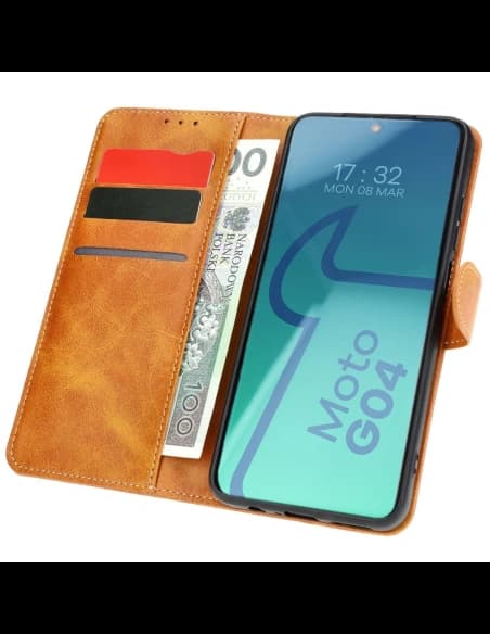 Bizon Case Pocket Motorola Moto G04 / G24 brown