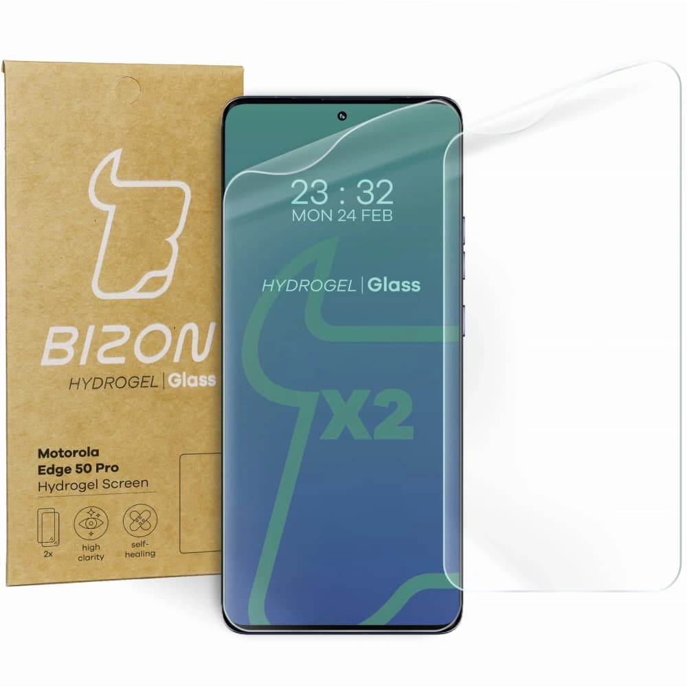 Bizon Glass Hydrogel Elöl Motorola Edge 50 Pro / Fusion / Ultra [2 CSOMAG] - 1