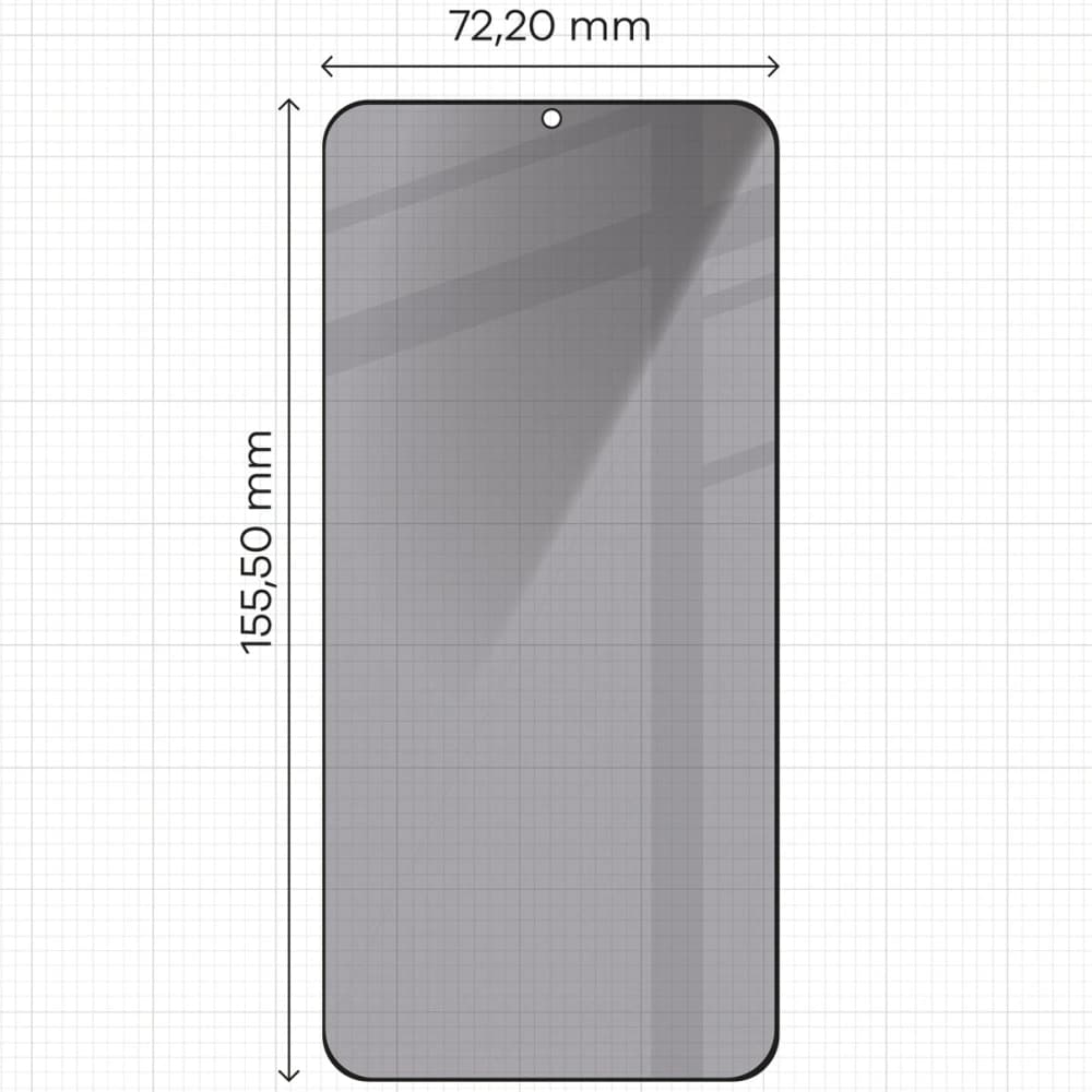 Pryvatizující tvrzené sklo Bizon Glass Edge Shadow do Samsung Galaxy S25 Plus / S24 Plus z tmavým rámečkem - 2