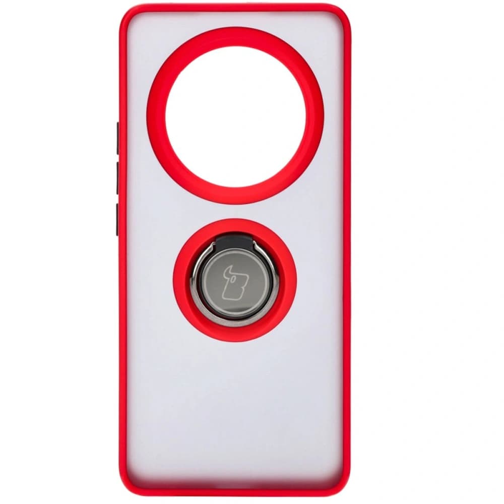 Bizon Case Hybrid Ring Realme 12 Pro / 12 Pro+ rauchig mit einem roten Rahmen. - 2