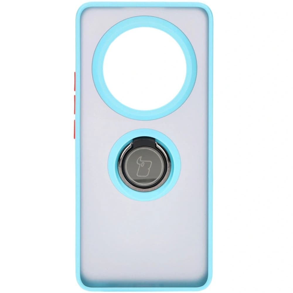 Bizon Case Hybrid Ring Realme 12 Pro / 12 Pro+ rauchig mit einem hellblauen Rahmen - 2