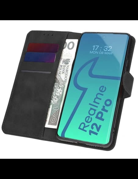 Bizon Case Pocket Realme 12 Pro / 12 Pro+ schwarz
