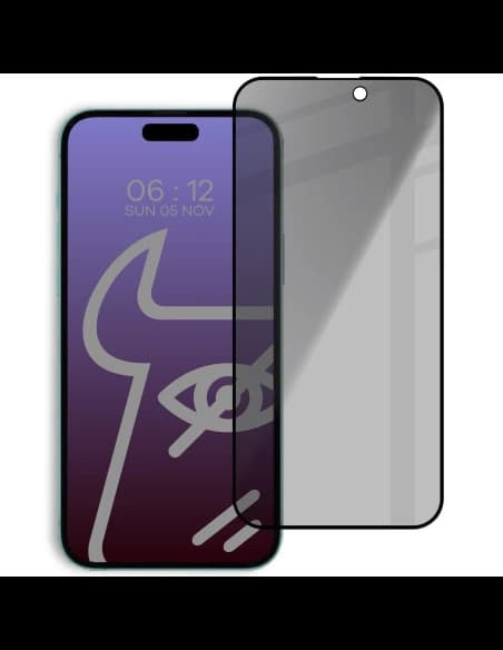 Bizon Glass Edge Shadow Apple iPhone 15 Pro Max tinted with a black frame