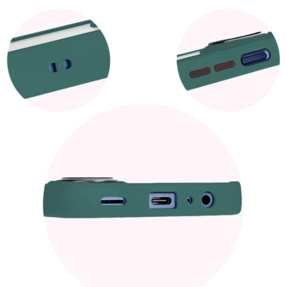 Etui z uchwytem na palec Bizon Case Hybrid Ring do Samsung Galaxy M15 5G kouřové s tmavě zeleným rámem - 8