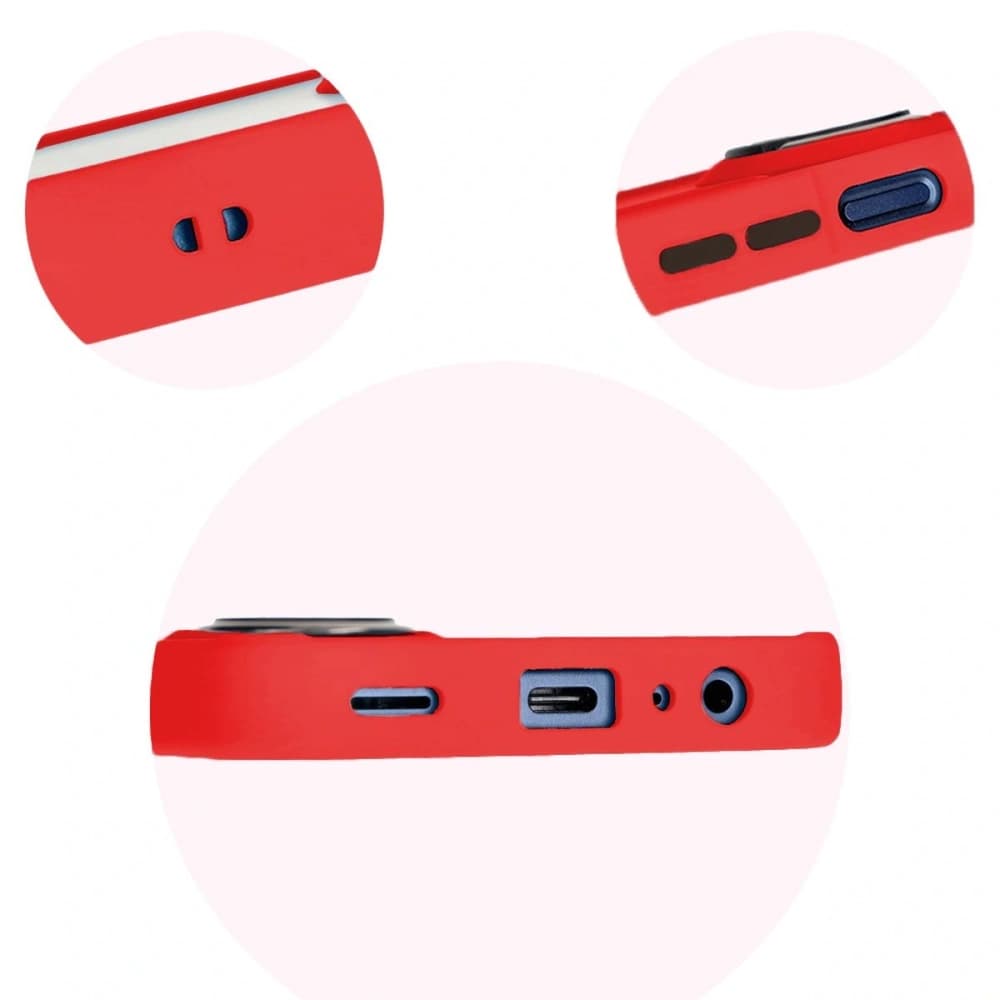 Etui s úchopem na prst Bizon Case Hybrid Ring do Samsung Galaxy M15 5G kouřové s červeným rámečkem - 8