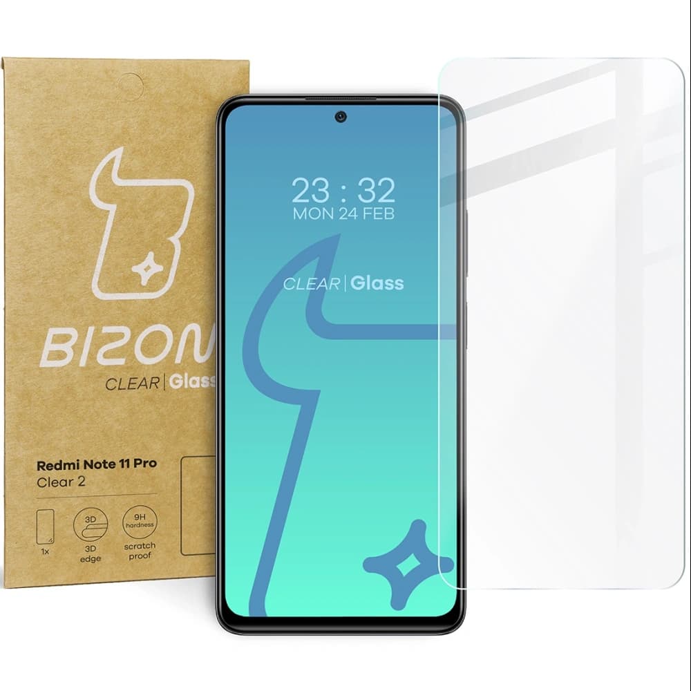 Bizon Glas Klar 2 Xiaomi Redmi Note 11 Pro - 1