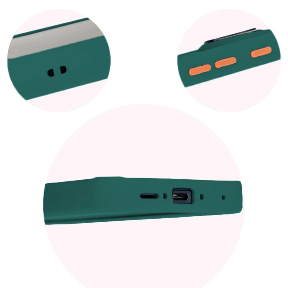 Bizon Case Hybrid Ring Samsung Galaxy Xcover7 fumuriu cu un cadru verde închis - 8