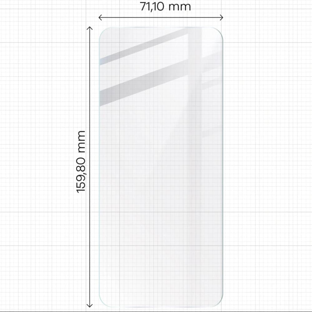 BIZON Clear 3x Bildschirmglas + Kameraglas für Realme C67 4G - 2