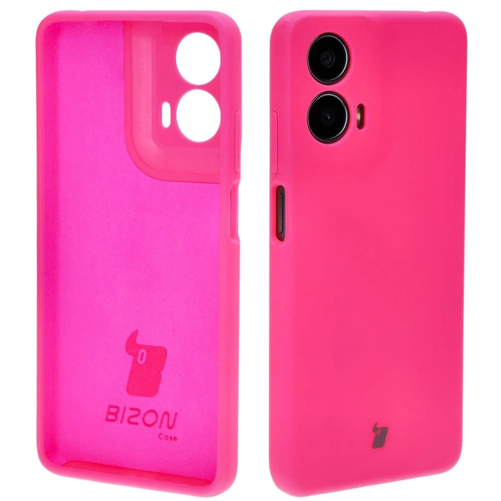 Silikonové pouzdro Bizon Soft Case pro Motorola Moto G24 / G24 Power neonově růžové