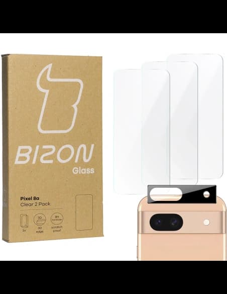 BIZON Clear 3x képernyő üveg + kamera üveg Google Pixel 8a