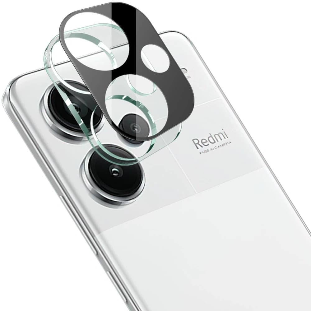 Bizon Glass Edge 2 3D Pack gehärtetes Glas - [2 PACK] + Linsenschutz Xiaomi Redmi Note 13 Pro+ 5G schwarz - 6