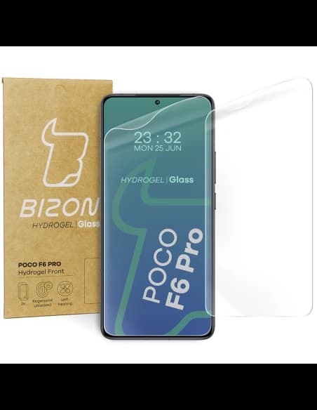 Folie hydrogelové na displej Bizon Glass Hydrogel Front do Xiaomi Poco F6 Pro [2 PACK]