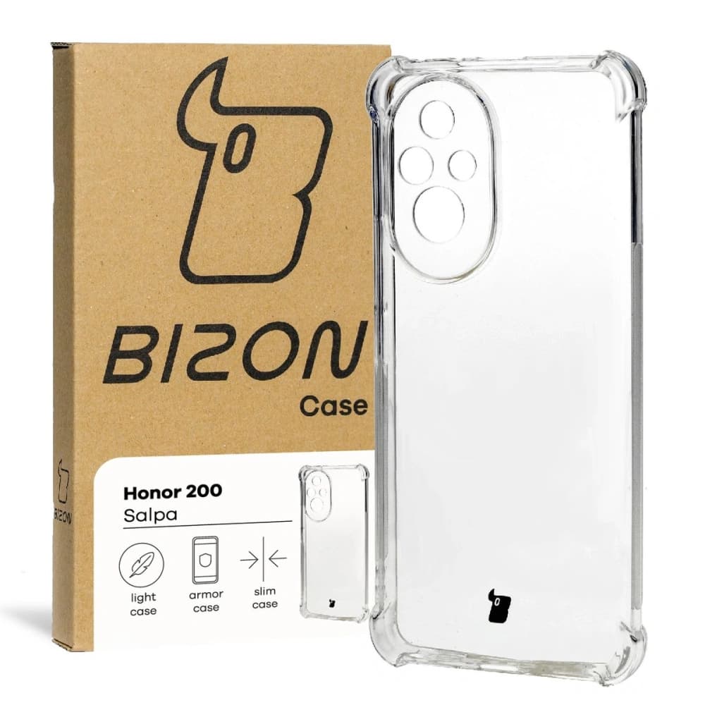Flexibilní obal Bizon Case Salpa pro Honor 200 průhledný