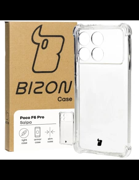 Elastické pouzdro Bizon Case Salpa pro Xiaomi Poco F6 Pro průhledné