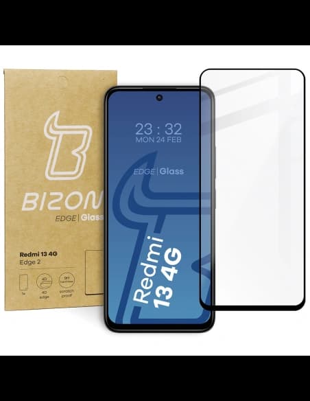 Bizon Glass Edge 2 Xiaomi Redmi 13 4G fekete