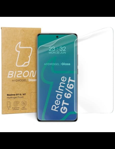 Folia hydrogelová na displej Bizon Glass Hydrogel Front pro Realme GT 6 / 6T [2 PACK]