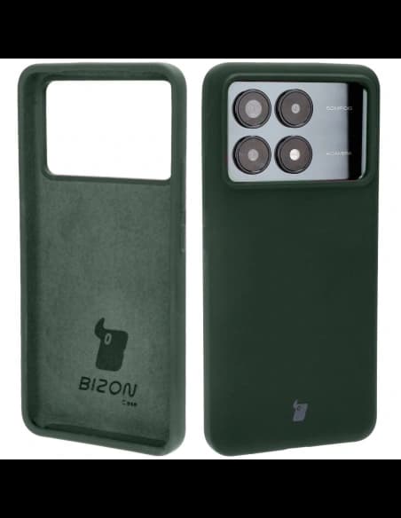 Silikonové pouzdro Bizon Soft Case pro Xiaomi Poco F6 Pro tmavě zelené
