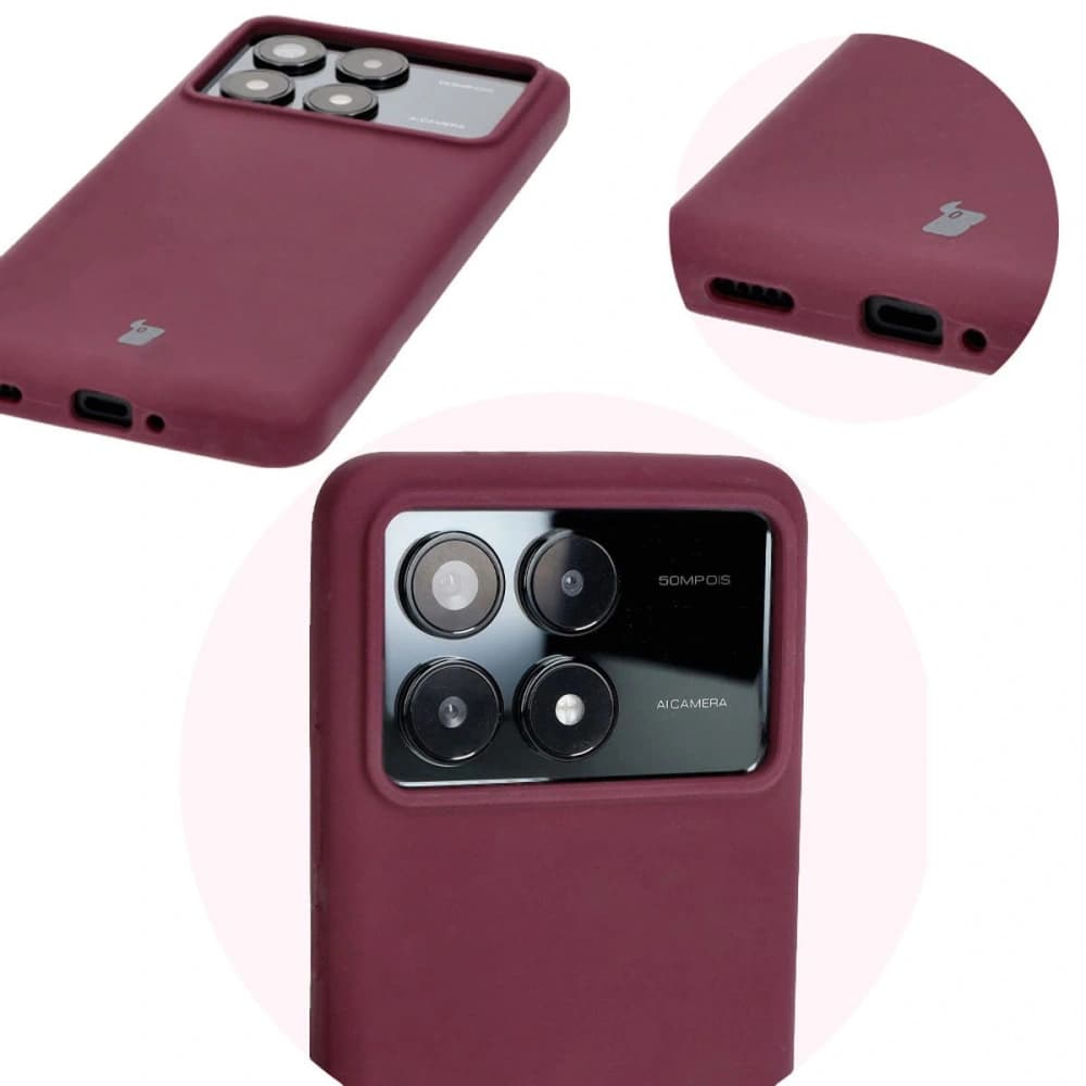 Silikonové pouzdro Bizon Soft Case pro Xiaomi Poco F6 Pro tmavě fialové - 12
