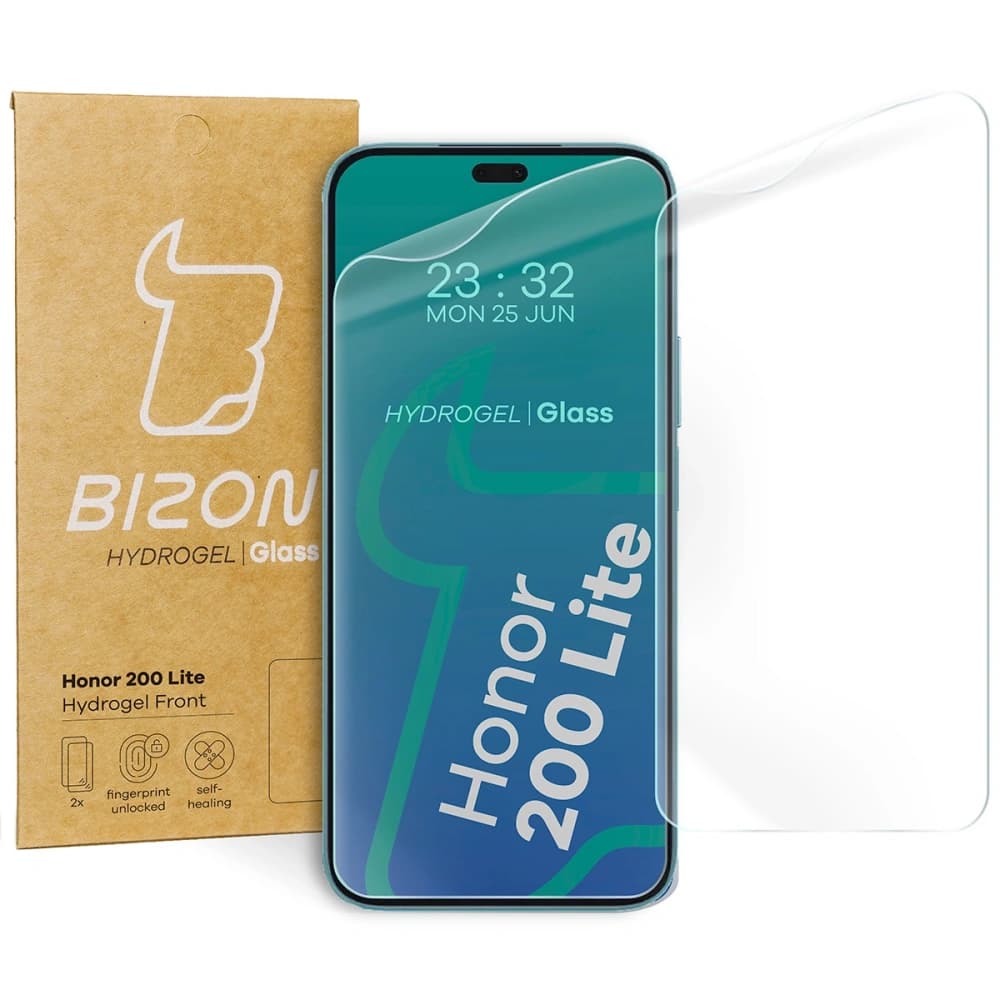 Folie hydrogelové na obrazovku Bizon Glass Hydrogel Front pro Honor 200 Lite [2 PACK] - 1
