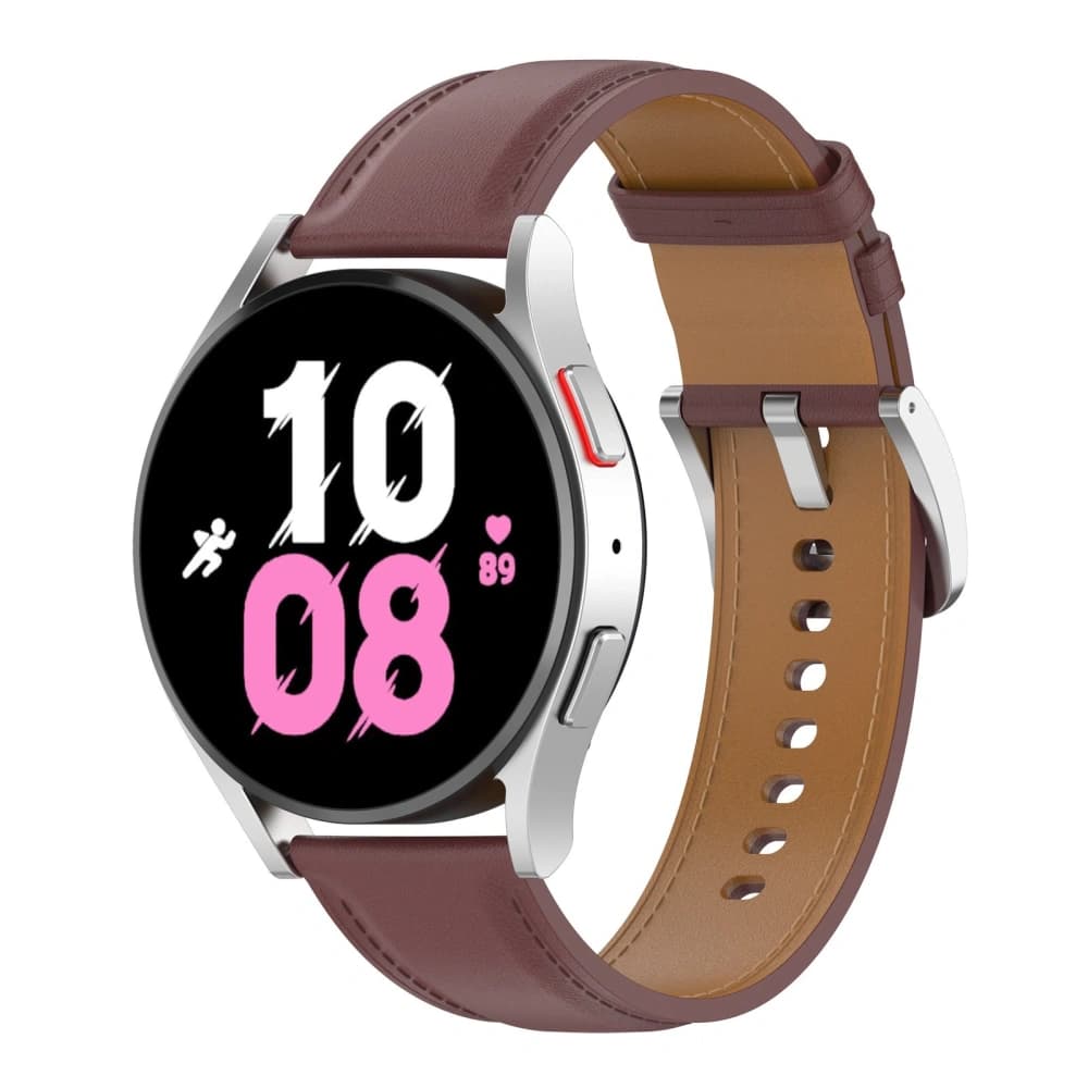 Pasek Bizon Strap Watch Casual do Samsung Galaxy Watch FE/7/6/6 Classic/5/5Pro/4/4 Classic tmavě hnědý - 1