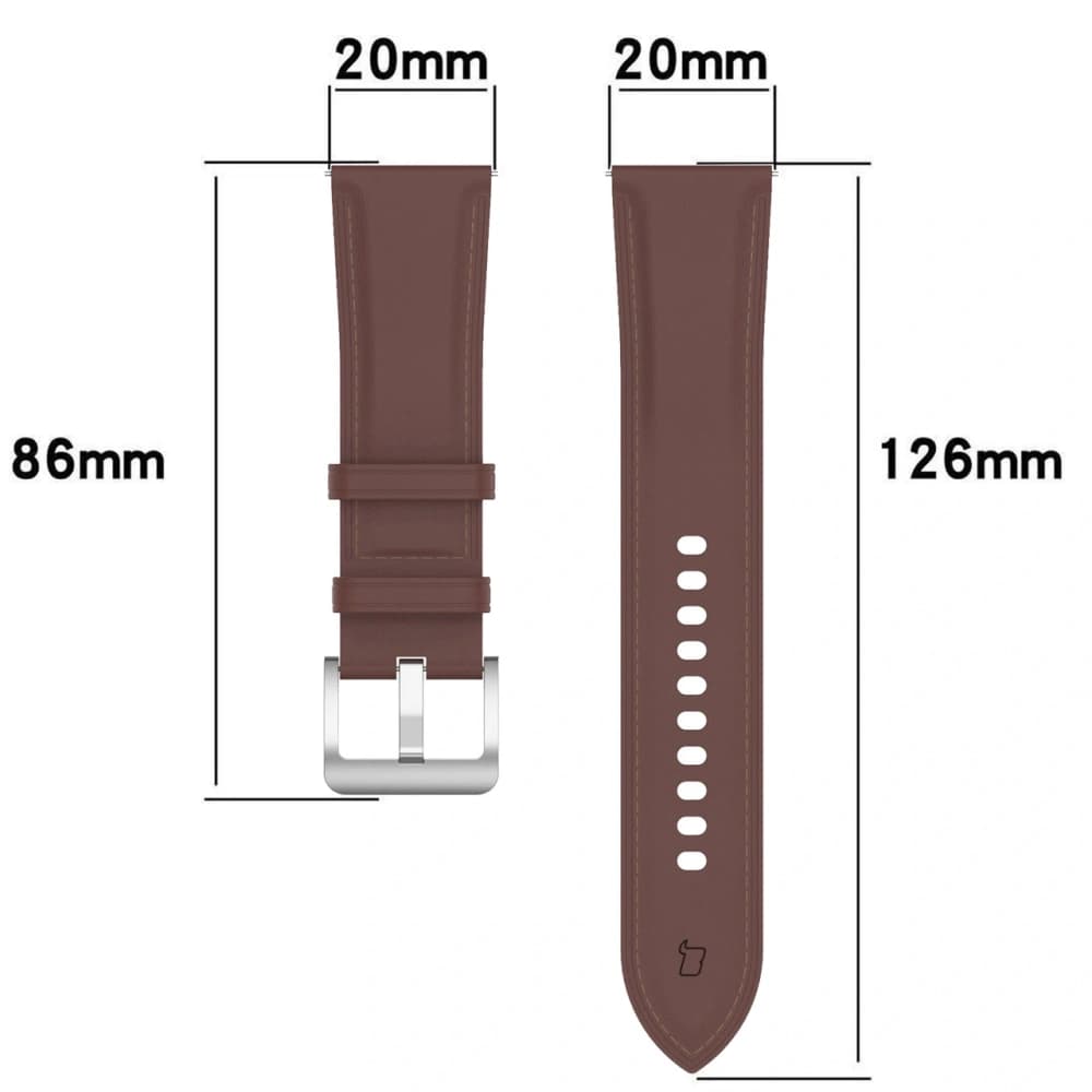 Pasek Bizon Strap Watch Casual do Samsung Galaxy Watch FE/7/6/6 Classic/5/5Pro/4/4 Classic tmavě hnědý - 3