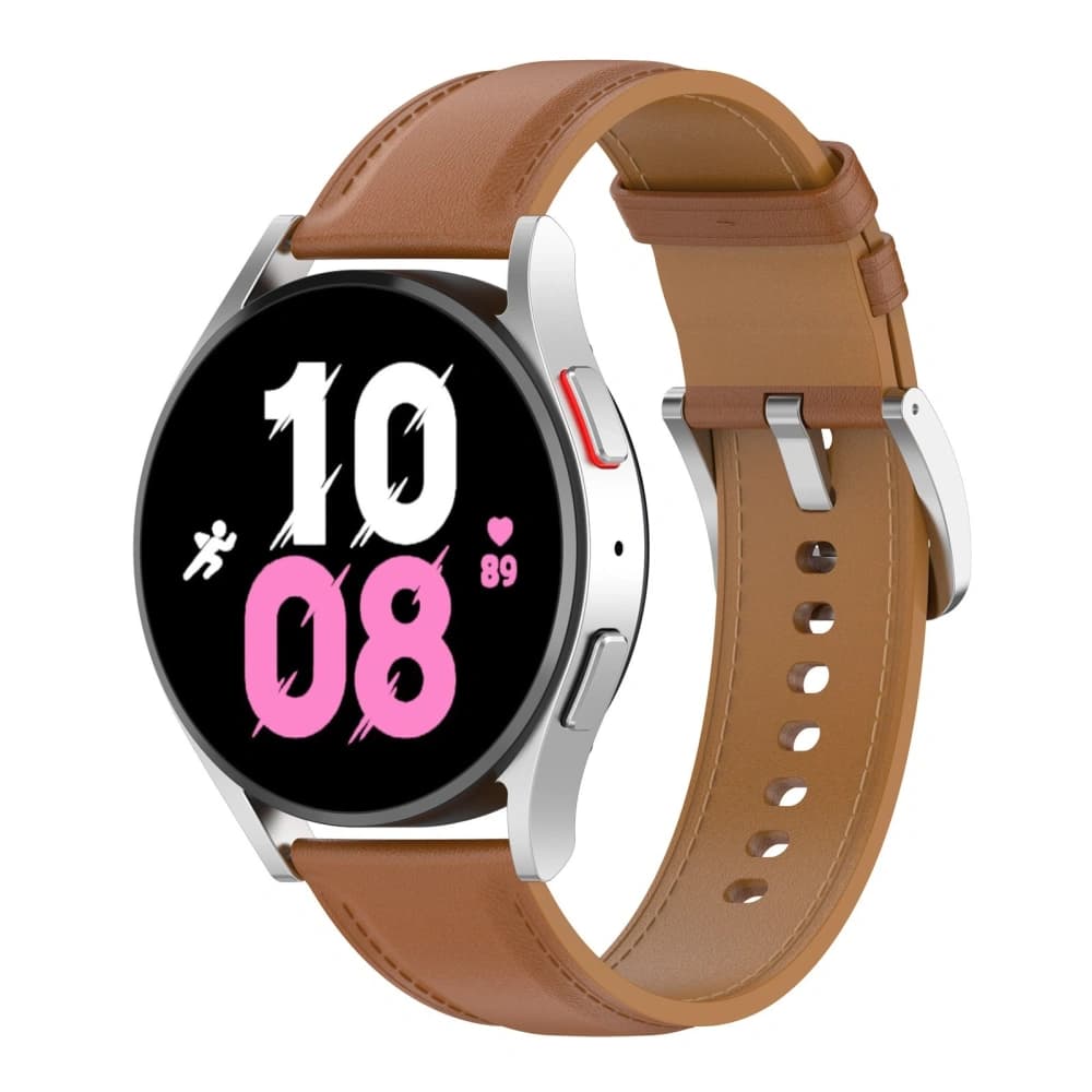 Pasek Bizon Strap Watch Casual do Samsung Galaxy Watch FE/7/6/6 Classic/5/5Pro/4/4 Classic světle hnědý - 1