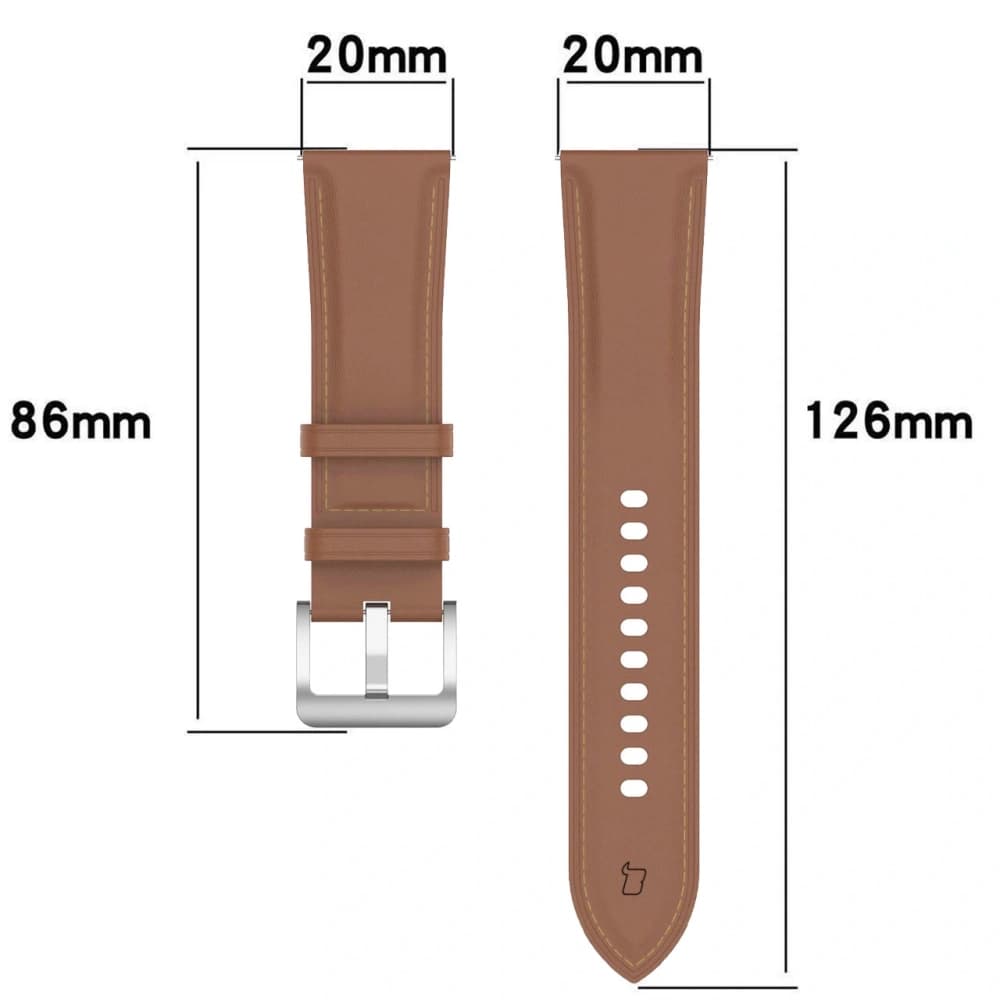 Pasek Bizon Strap Watch Casual do Samsung Galaxy Watch FE/7/6/6 Classic/5/5Pro/4/4 Classic světle hnědý - 2