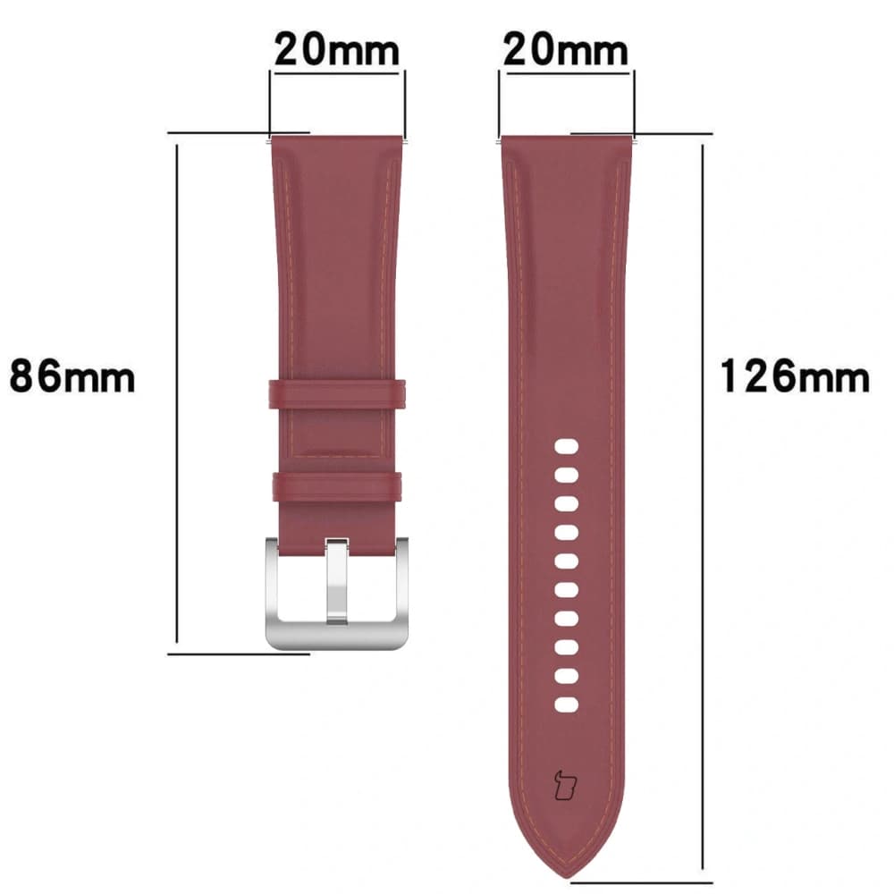 Bizon Strap Uhr Casual Samsung Galaxy Watch FE/7/6/6 Classic/5/5Pro/4/4 Classic rot - 2