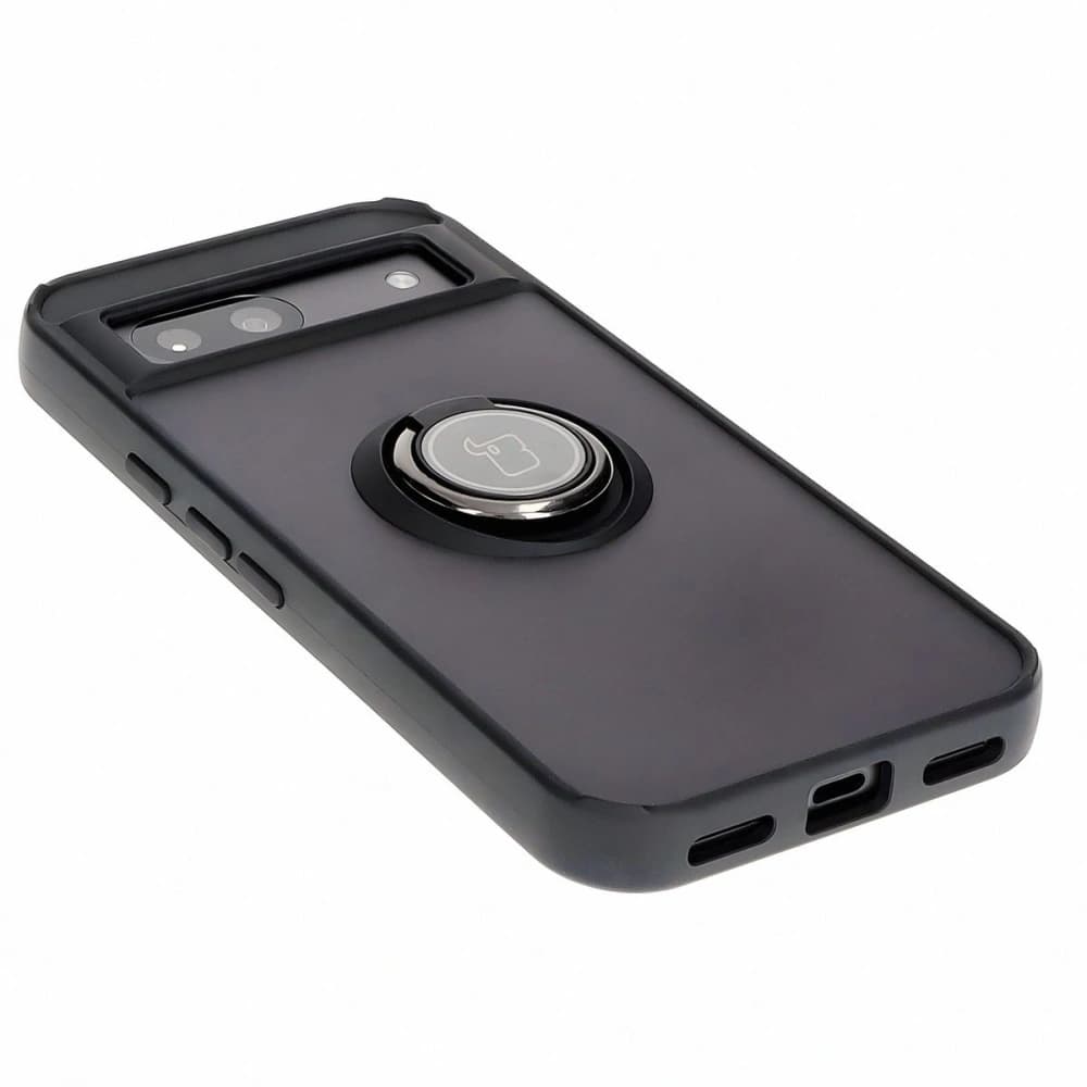 Bizon Case Hybrid Ring Google Pixel 8a füstös fekete kerettel - 4