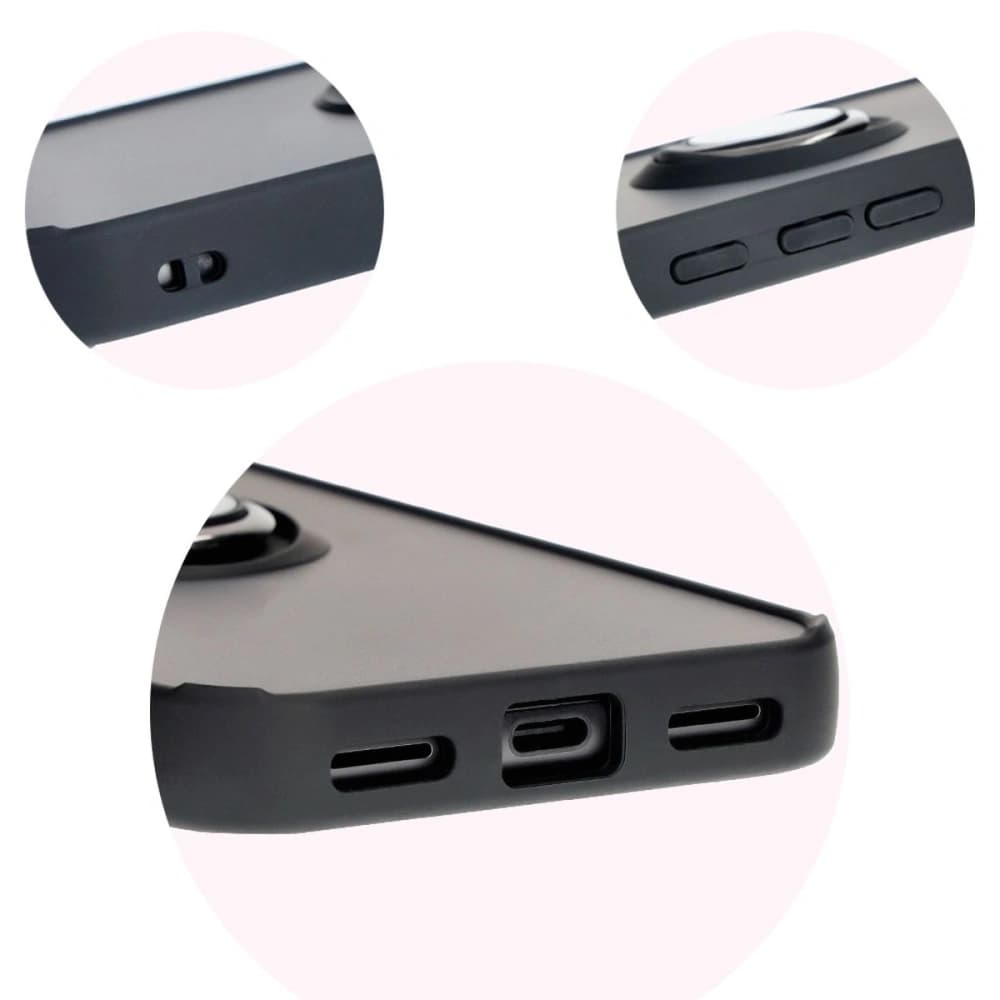 Bizon Case Hybrid Ring Google Pixel 8a füstös fekete kerettel - 8