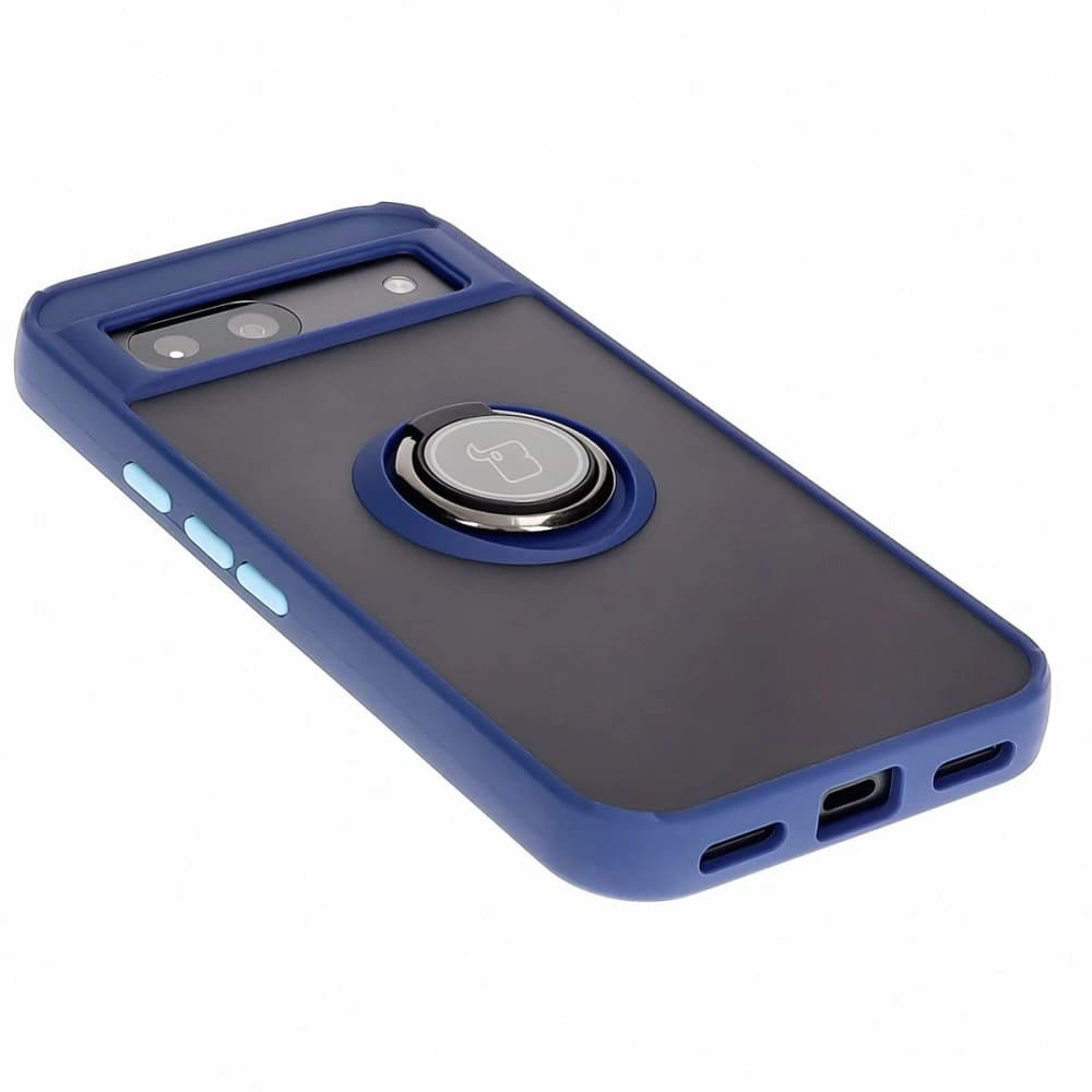Bizon Case Hybrid Ring Google Pixel 8a füstös színű, sötétkék kerettel - 4