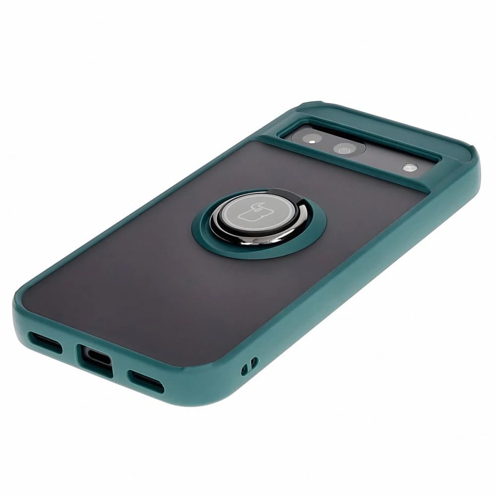 Bizon Case Hybrid Ring Google Pixel 8a füstös színben, sötétzöld kerettel - 3