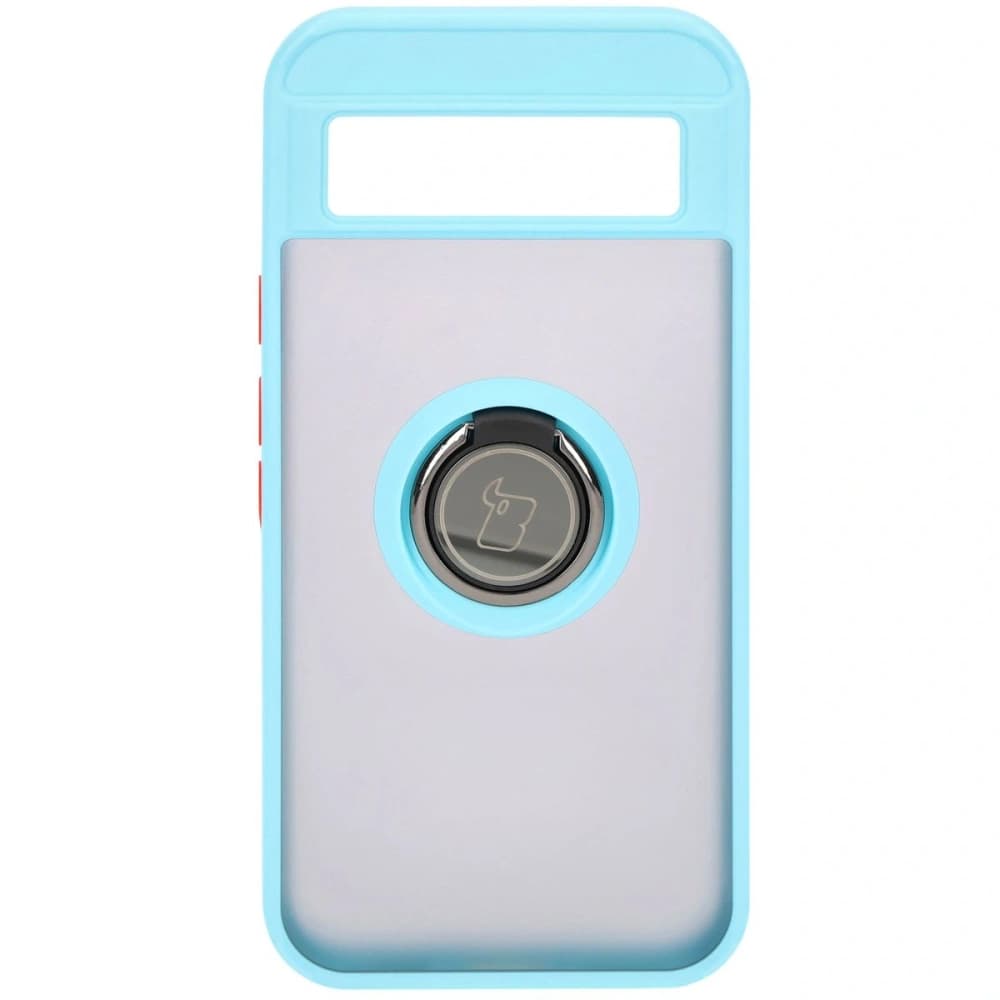 Bizon Case Hybrid Ring Google Pixel 8a füstös színű, világoskék kerettel - 2
