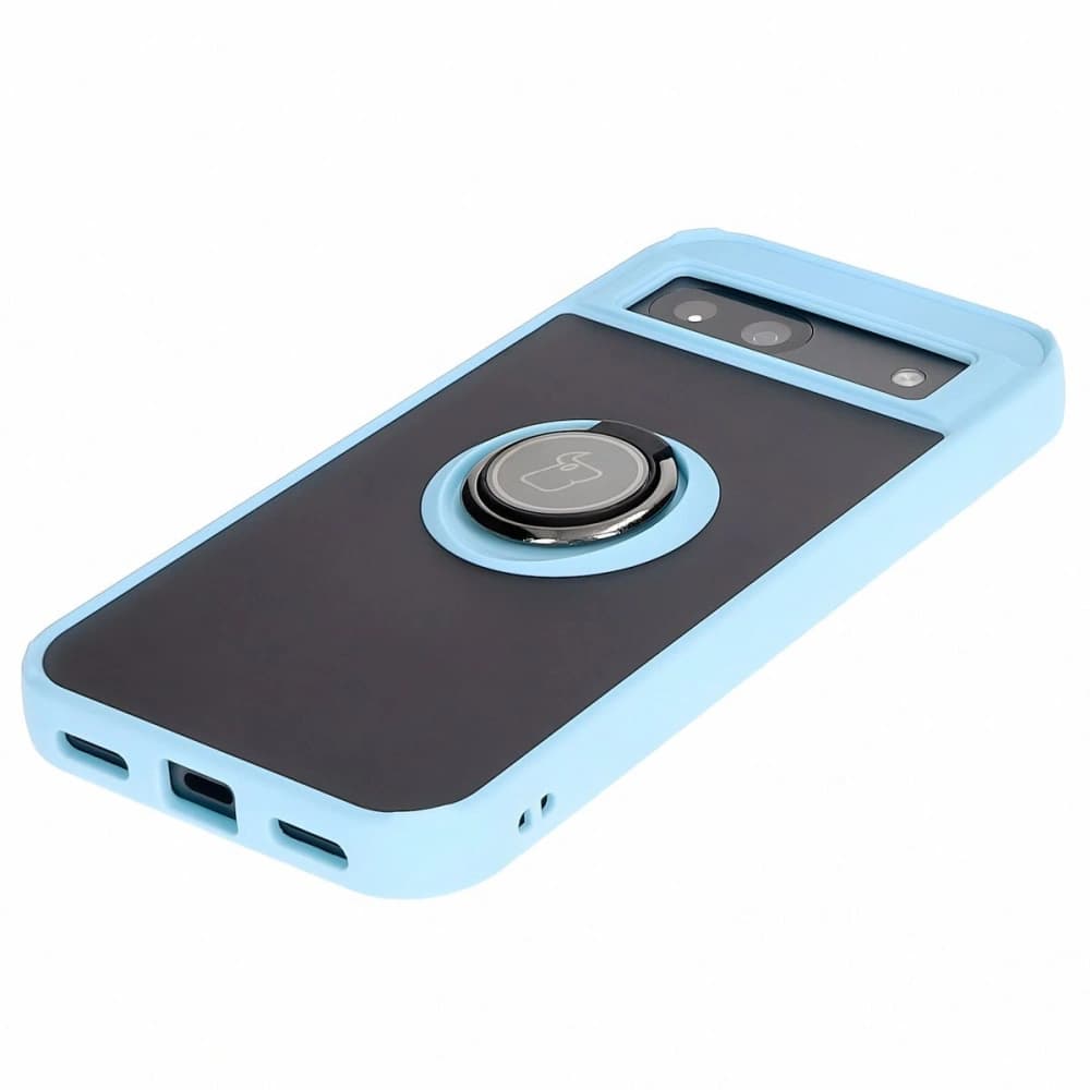 Bizon Case Hybrid Ring Google Pixel 8a füstös színű, világoskék kerettel - 3