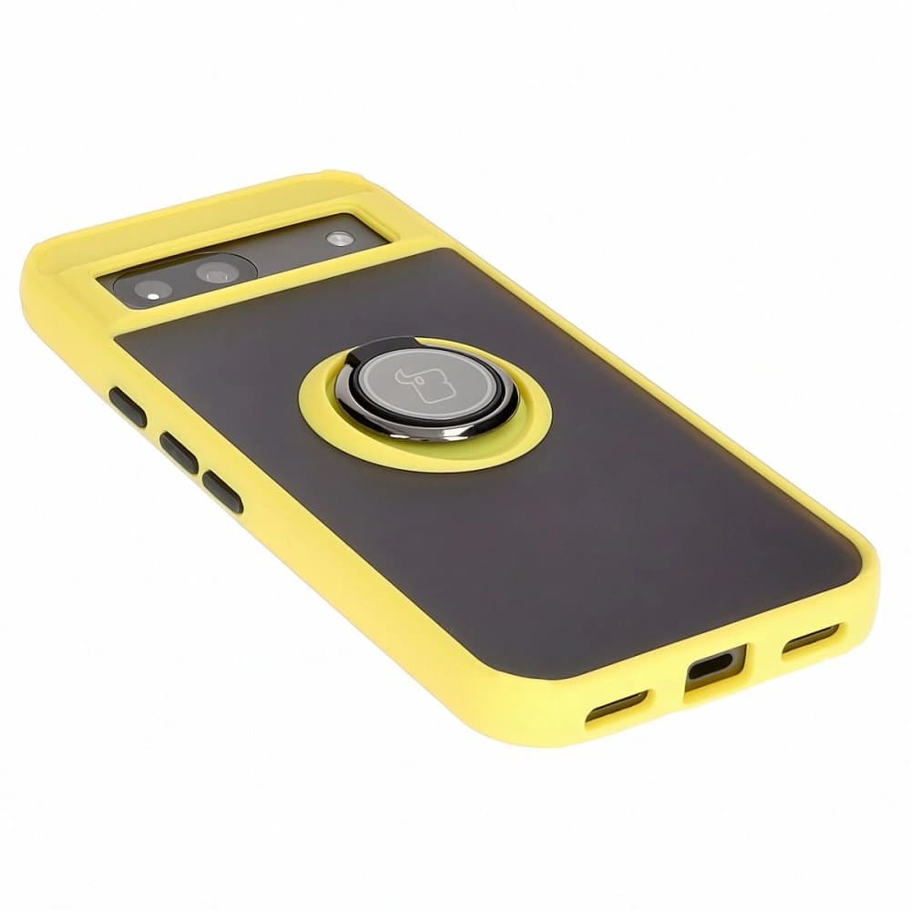Bizon Case Hybrid Ring Google Pixel 8a füstös sárga kerettel - 4