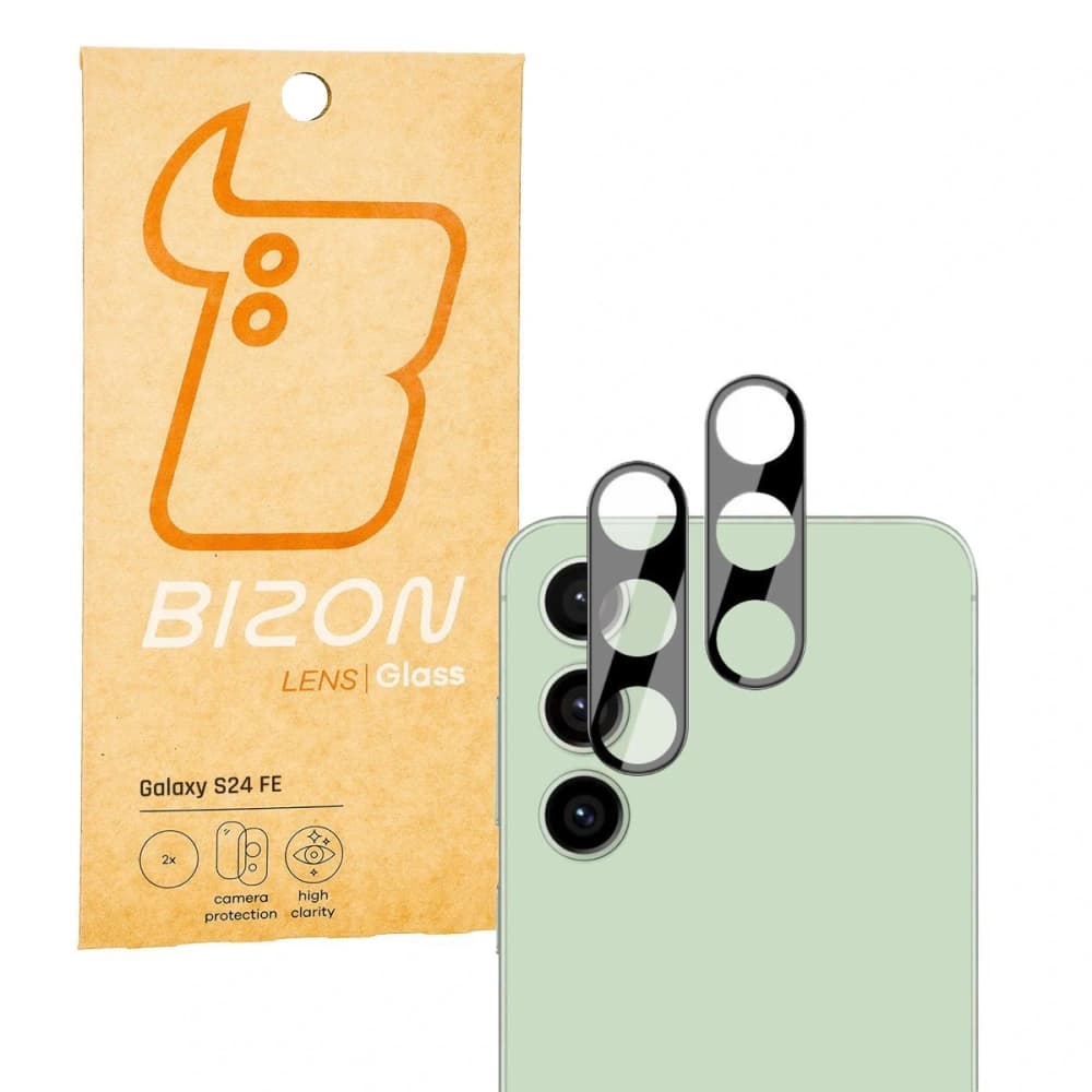 Sklo na fotoaparát Bizon Glass Lens pro Samsung Galaxy S24 FE [2 PACK] - 1