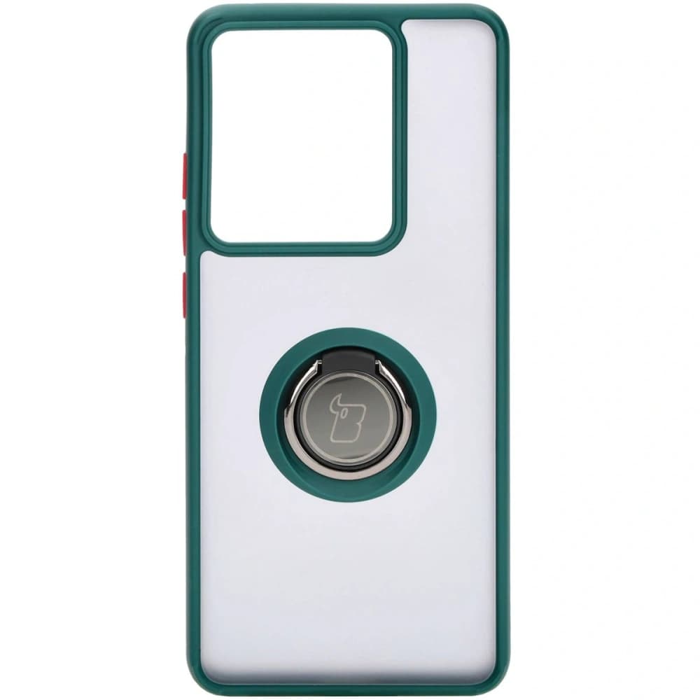 Bizon Case Hybrid Gyűrű Motorola Edge 50 Pro füstös színben, sötétzöld kerettel - 2