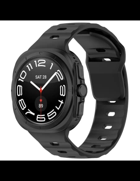 Bizon Strap Óra Szilikon Samsung Galaxy Óra Ultra 47 mm fekete