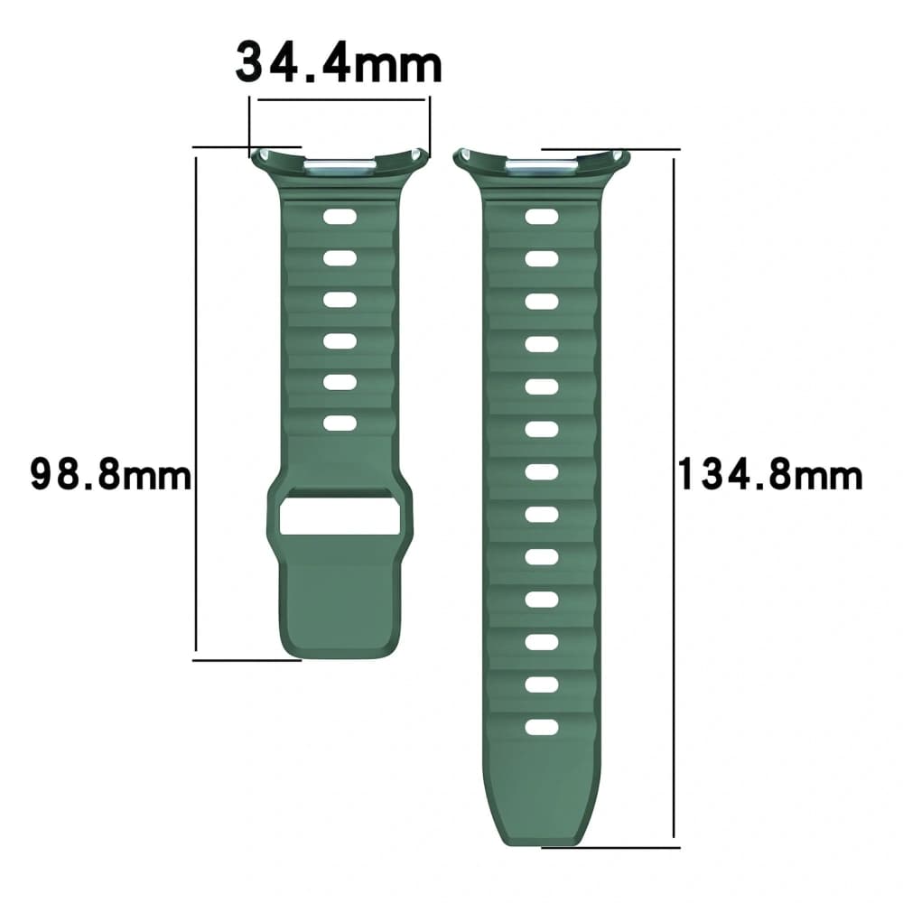 Bizon Strap-Uhr Silikon Samsung Galaxy Watch Ultra 47 mm dunkelgrün - 2