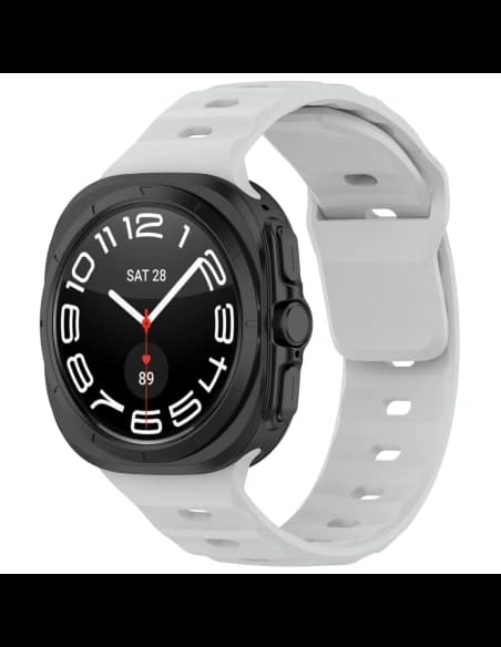 Bizon Strap Óra Szilikon Samsung Galaxy Óra Ultra 47 mm világosszürke