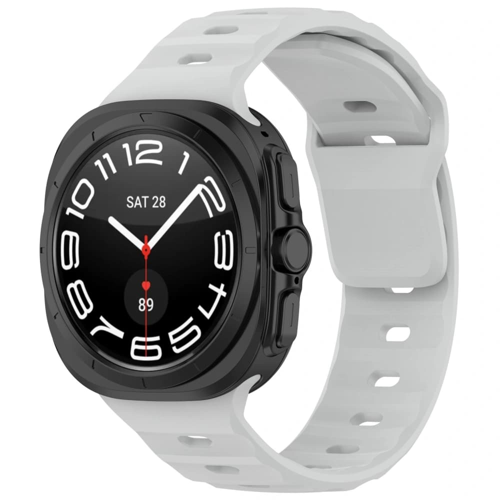 Bizon Strap Watch Silicone Samsung Galaxy Watch Ultra 47 mm light grey