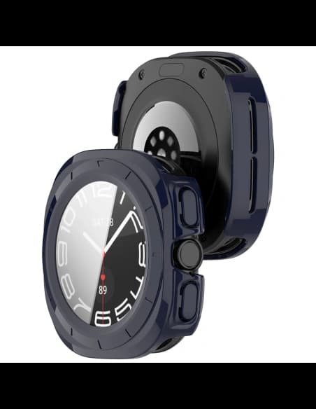 Bizon Case+Glass Óra Samsung Galaxy Watch Ultra 47 mm kék