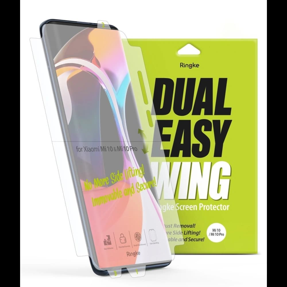 Fólie hydrogelová Ringke Dual Easy Wing Full Cover Xiaomi Mi 10/Pro [2 PACK] - 1