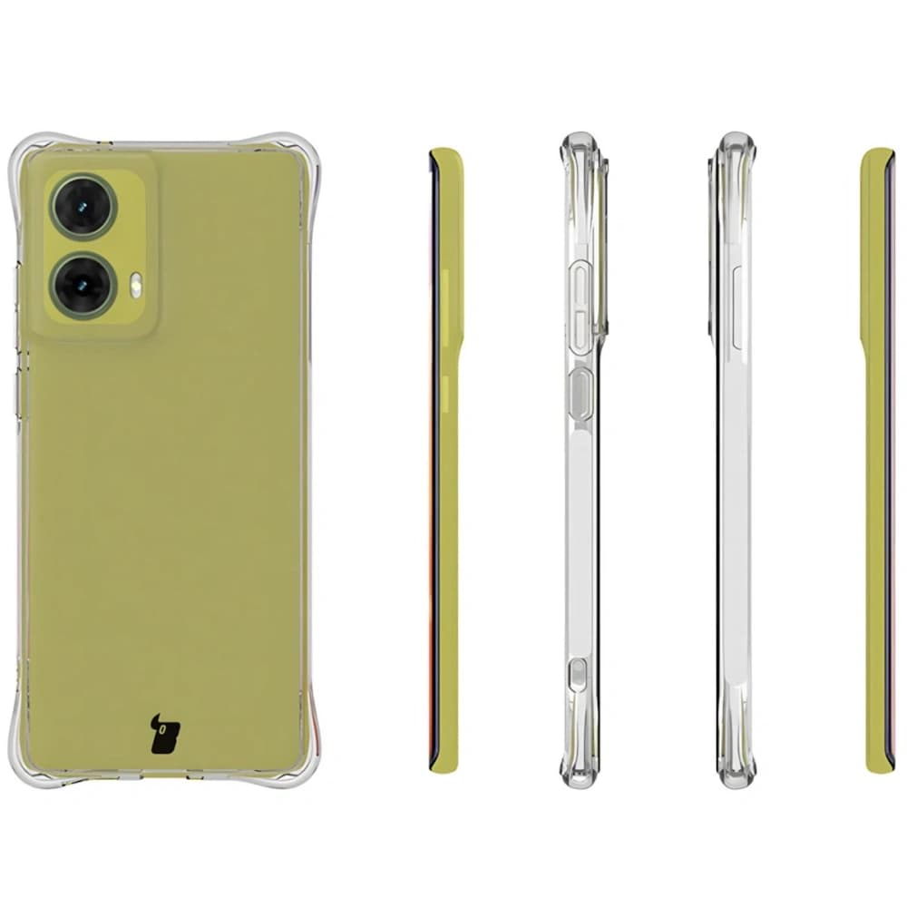 Bizon Case Clear Pack flexibles Gehäuse + 2x Bildschirmfolie Motorola Moto G85 5G klar - 3