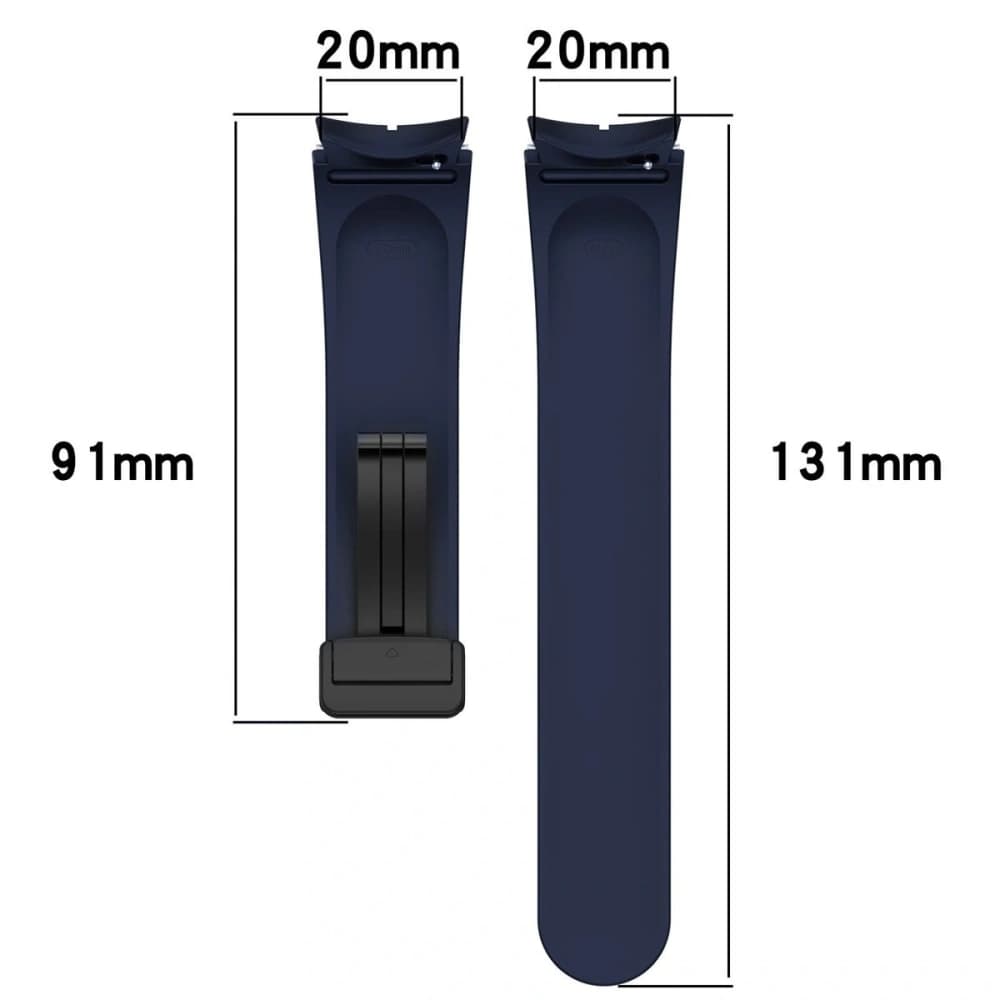 Bizon Strap Watch Silicone Samsung Galaxy Watch FE/7/6/6 Classic/5/5 Pro/4/4 Classic albastru marin - 2