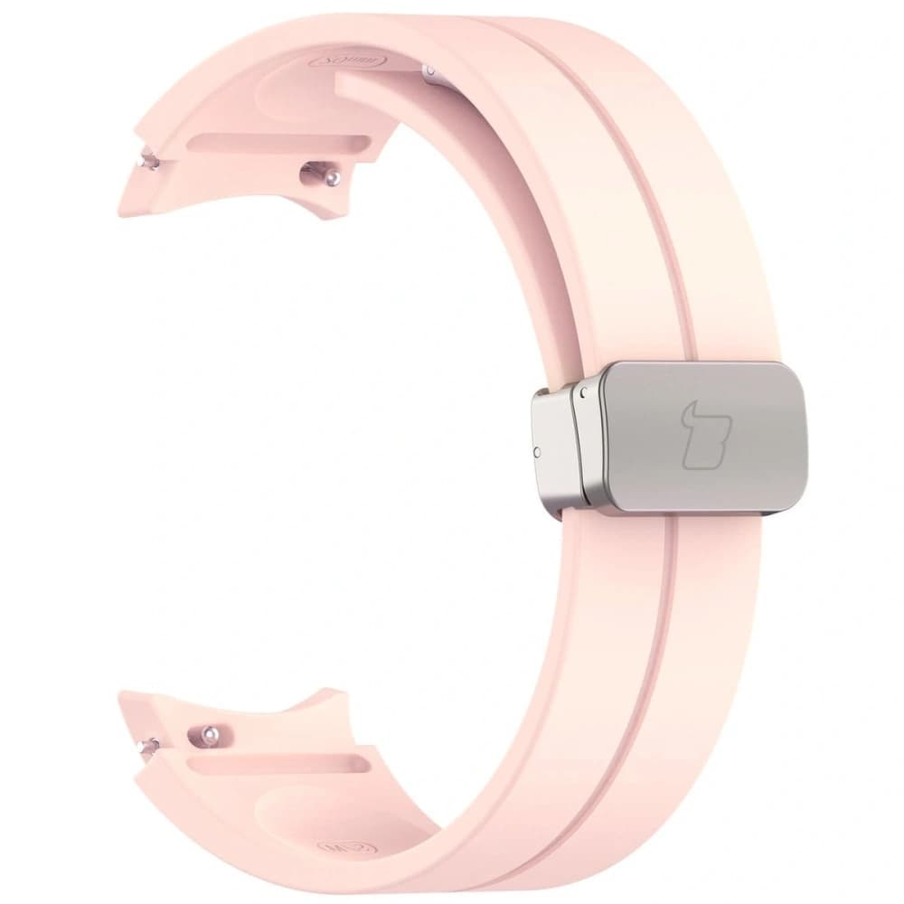 Silikonový pásek Bizon Strap Watch Silicone do Samsung Galaxy Watch FE/7/6/6 Classic/5/5 Pro/4/4 Classic světle růžový - 4