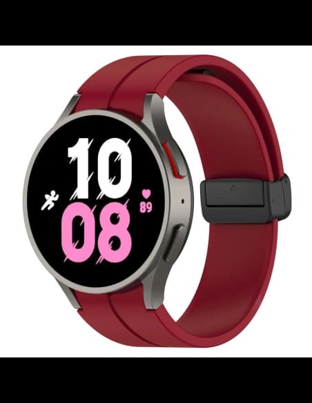 Bizon Strap Watch Silicone Samsung Galaxy Watch FE/7/6/6 Classic/5/5 Pro/4/4 Classic bordó