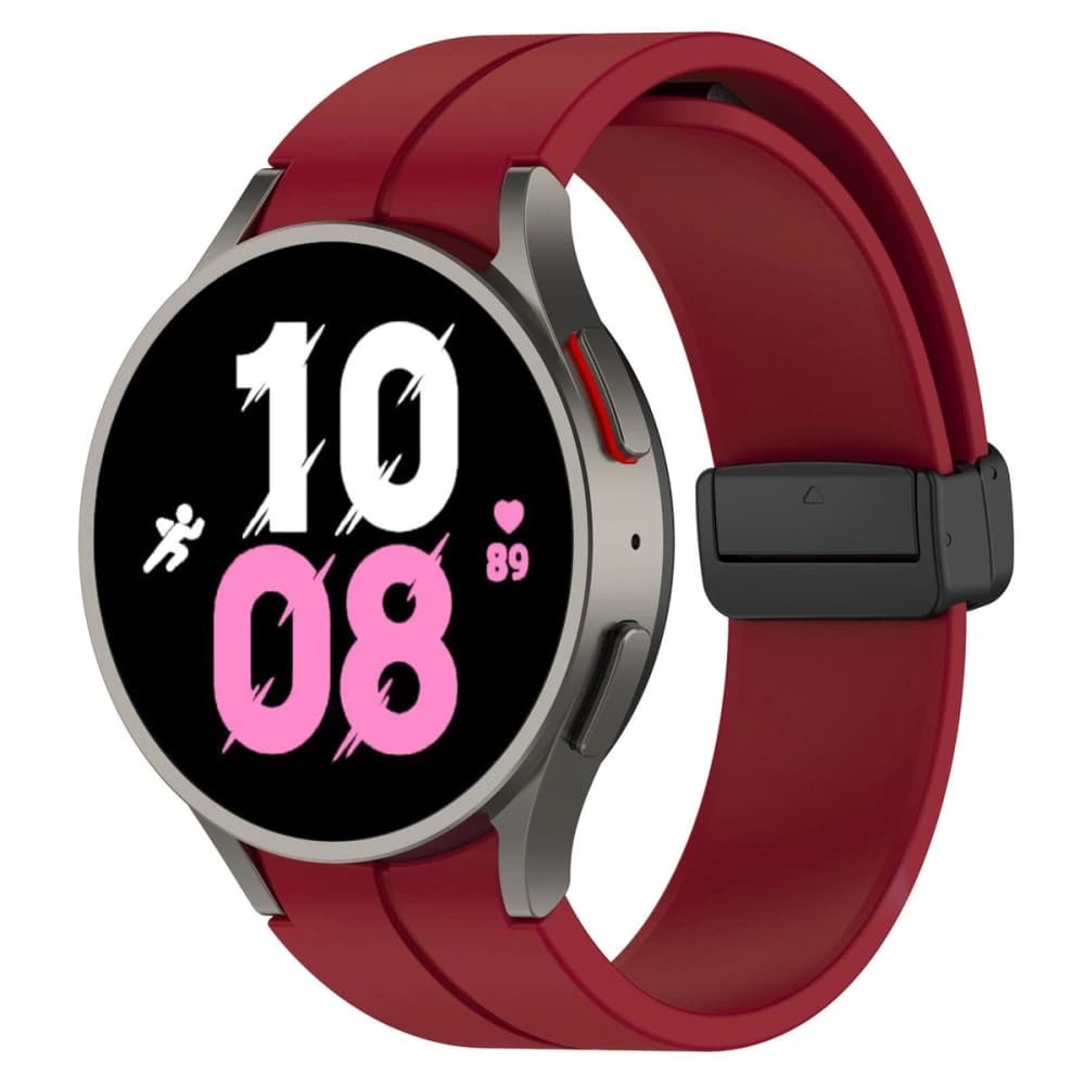 Bizon Strap Watch Silicone Samsung Galaxy Watch FE/7/6/6 Classic/5/5 Pro/4/4 Classic bordó